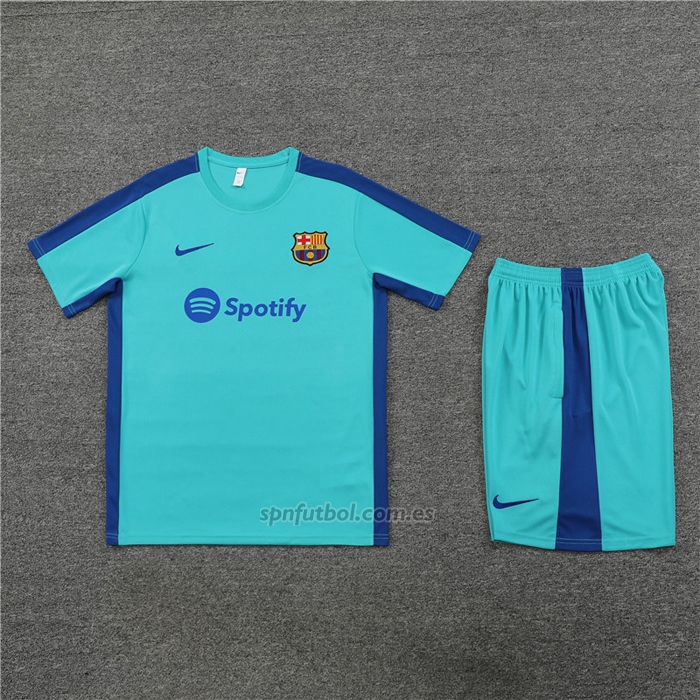 Chandal del Barcelona Manga Corta 2023-2024 Verde - Pantalon Corto